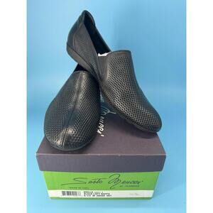 Sesto Meucci Brilla Black Leather Loafers Women’s 6.5 M Made in Italy